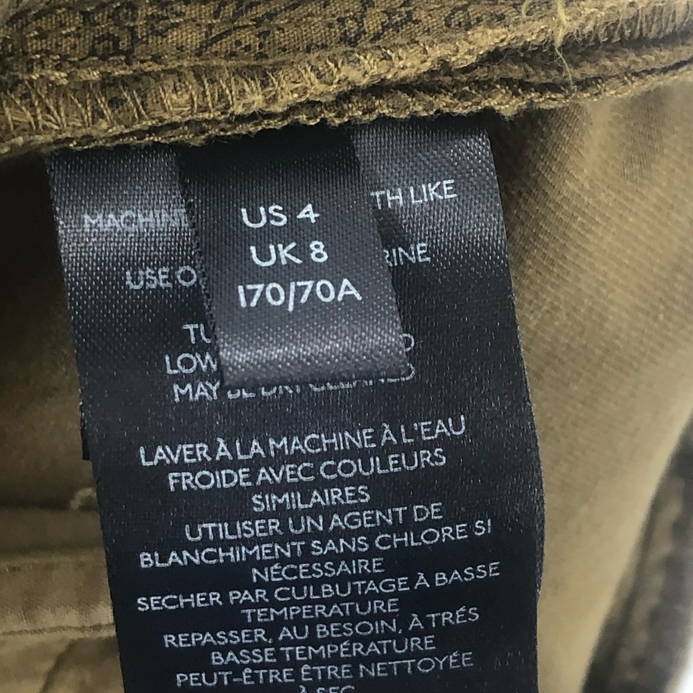 Anthropologie Kelyn Olive Green Pleated High Rise Cuffed Shorts Womens Size 4 - Picture 6 of 9